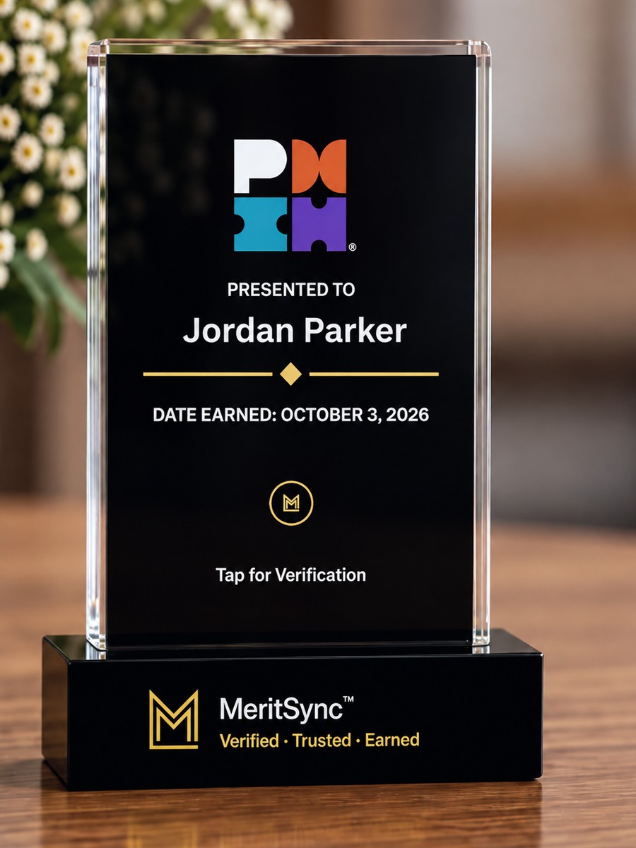 MeritSync Smart Verification Award with HERP-CP badge